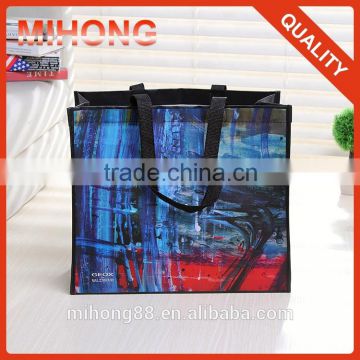 Hot blue color high quality advertising laminated pp non woven bag