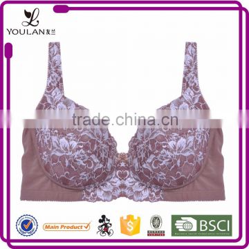 Top Sale Unique Design Female Lace Trim hot sell sexy madam bra underwear