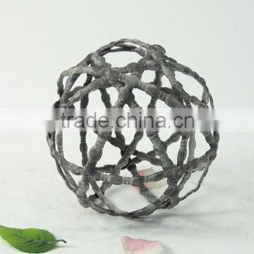 Country french hollow iron ball for home decor