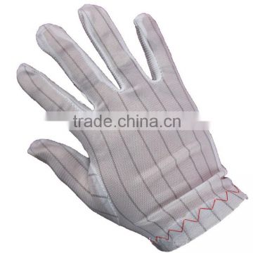 white stripe nylon gloves
