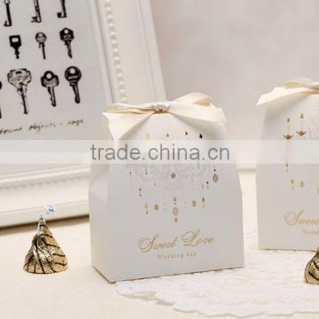 white foil stamping wedding box