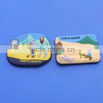 promotion custom Porto santo refrigerator magnet, 3d pvc custom country fridge magnets