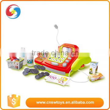 Most Popular red children plastic electric cash register pretend play toy