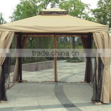 deluxe outdoor aluminum frame gazebo with mosquito net