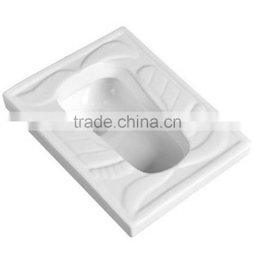 China hot sale stock cheap price square squatting pan toilet