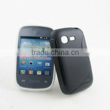 S line design TPU skin case for Samsung S5310 Galaxy Pocket Neo