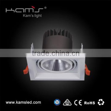 High lumen square downlight single head recessed lamp COB LED down light