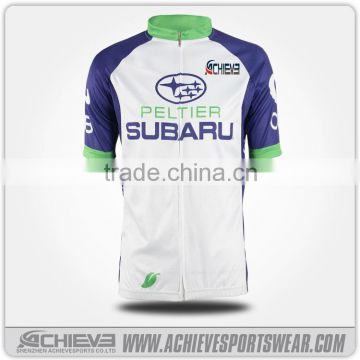 Wholesale custom cycling apparel bicycle jersey sublimated short sleeve cycling jersey