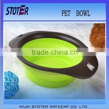plastic foldable pet bowl , pet food bowl , pet bowls feeders
