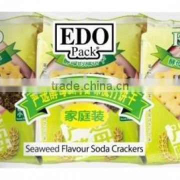 family package 300g Soda biscuit/cracker(seaweed flavour)