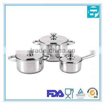 Popular 14Pcs Stainless Steel Wholesale Cookware with ss handle