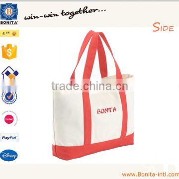Customized top quality shopping wholesale canvas recycled tote bag