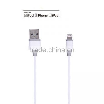 Hot sell for iPhone 5 iPhone 6 original mfi certified 8 pin injection colorful mobile phone charging YuShun cable