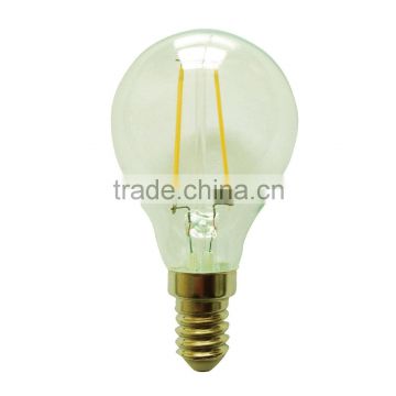 HOT! 360 degree G45 2W E14 LED filament bulb ,led filament light,led filament lamp