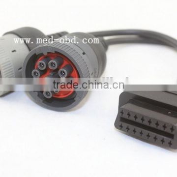 Deutsch 9-pin splitter Y cable, Truck Y Cable OBD2 16pin female to J1708 6pin and J1939 9pin connector