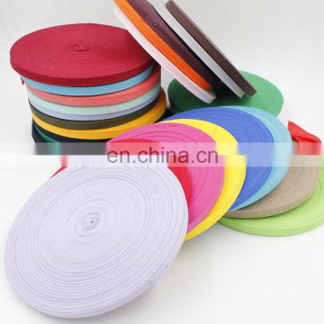 factory supply stock colored 1cm herringbone cotton webbing