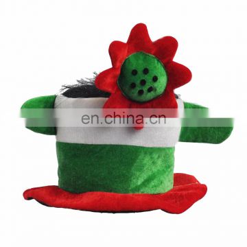 MCH-1177 Party Carnival funny velvet wholesale adult Huwait falg color flower Hat