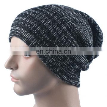 Autumn Winter Stripe Knitting Hat Warm Wool Cap Factory Custom High Quality 3D Embroidery LOGO Personalized dad hat