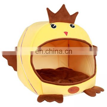 Unique chick shaped pet bed cover cave bed for dogs cats