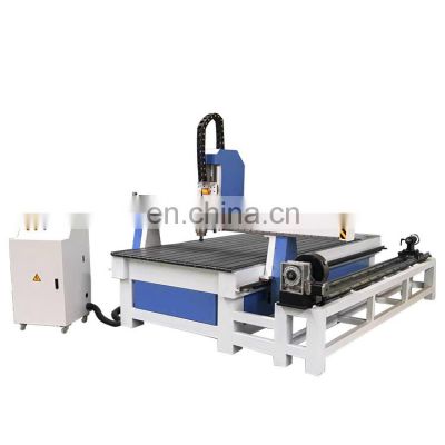 Add rotary axis Wood board/tube carving 3D hollow cutting staircase round handrail cnc carving machine