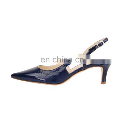 Women latest fancy fashion ankle strap comfortable pointed toe heels sandals shoes for ladies evening shoe