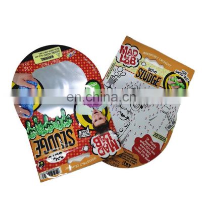 Custom Logo Printing Small Clear Reusable Aluminum Foil Pvc Plastic Special Shape Mylar Stand Up Ziplock Packaging Bags