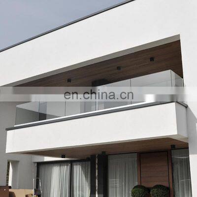 terrace glass balcony railing design aluminum frameless glass balustrade handrail outdoor aluminium U channel railing balustrade