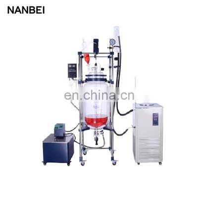 Distillation device pharmaceutical jcketed glass reactor