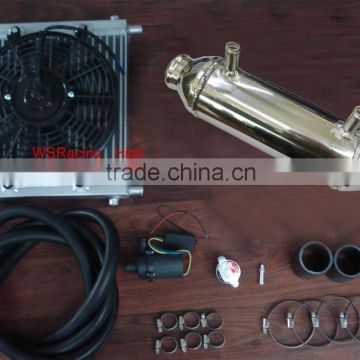 4x10 inch water barrel intercooler and piping kit for universal performance car