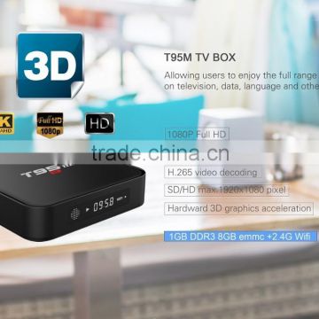 2016 T95M digital tv box T95M digital android tv box android 5.1 with Amlogic S905 RAM 1GB ROM 8GB T95M from China supplier