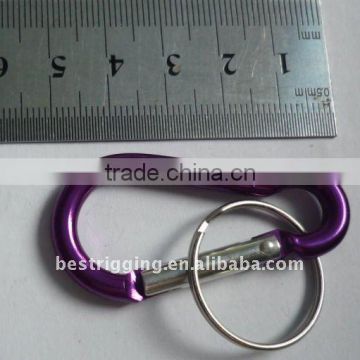 5mm high quality aluminum purple snap hook /decoration accesory
