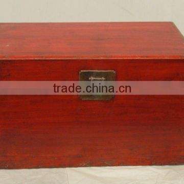 chinese antique red chest
