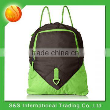 Factory Direct Cheap Promotional Polyester Drawstring Backpack With Zipper Closure