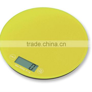 round glass platform electronic kitchen scale hot sell 5kg/1g CE RoHS
