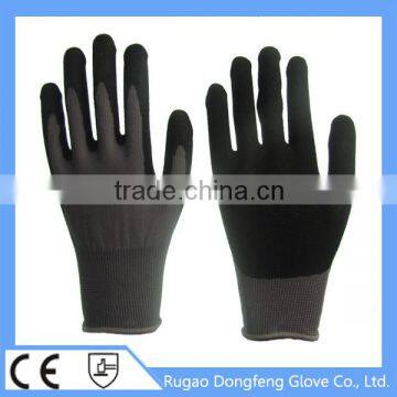 High Quality Sandy Nitrile Coated Knitted Polyester Gloves Working Gloves