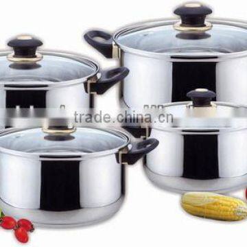 8pcs jiangmen cheaper stainless steel cookware set