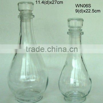 W06 clear glass wine bottle