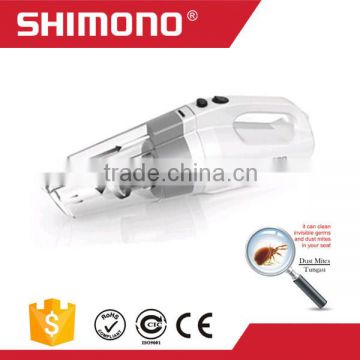 shimono DC 12v 4000mA lithium battery high powered long working time cordless rechargeable handy cyclone vacuum cleaner