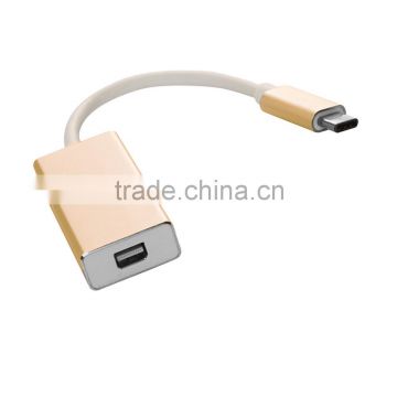 USB C Type to Mini DisplayPort/Mini DP Adapter Cable With Aluminium Case