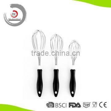 2015 Hot Sell Stainless Steel Egg Whisk With Plastic Handle