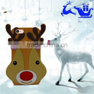 3D silicon case for coolpad,animal shaped silicon case for coolpad,Elk silicon case for coolpad
