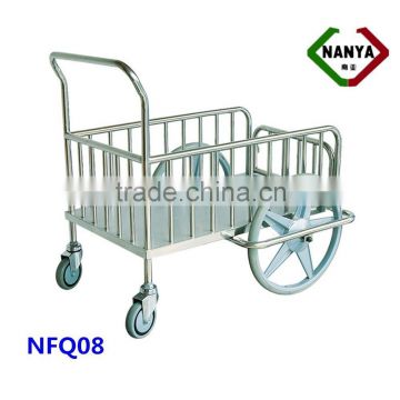 hospital stainless steel trolley for changing bed sheets