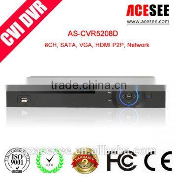 Hybrid CCTV DVR 8CH DVR compatible with PPC and CVI in low cost