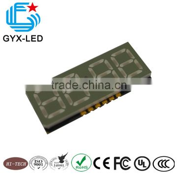 Orange emitting color common cathode wire bonding type 0.51 Inch four Digit SMD Display used for cooking appliances