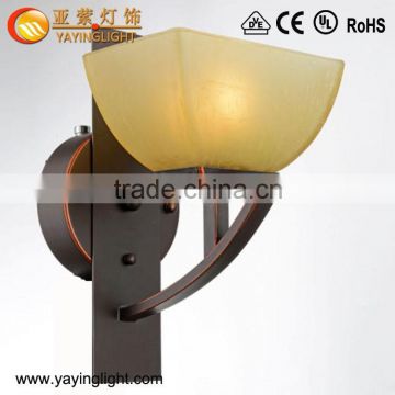 fashion brief modern hotel glass wall lamp,High quality antique wall lamp for indoor glass wall lamp