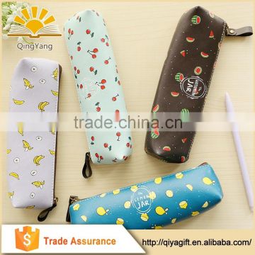 2015 wholesale fancy personalized pu unbranded pencil case with candy colour
