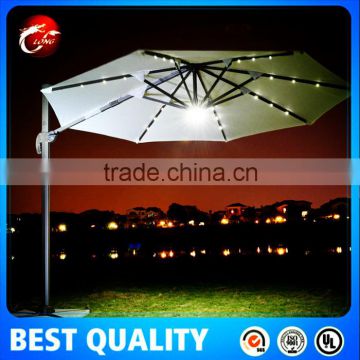 outdoor Solar LED Light Patio Roma Umbrella,cantilever umbrella