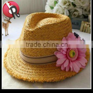 Fashion Flower Womens Hats Wide Brim Sun Cap Bucket