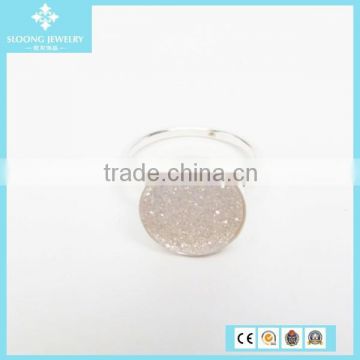 925 Silver Ring in Diamond Druzy Fashion China Jewelry Wholesale