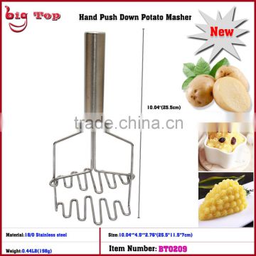 BT0208 Double Layer Stainless Steel Potato Press With Wire Head Potato Ricer Fruit Press